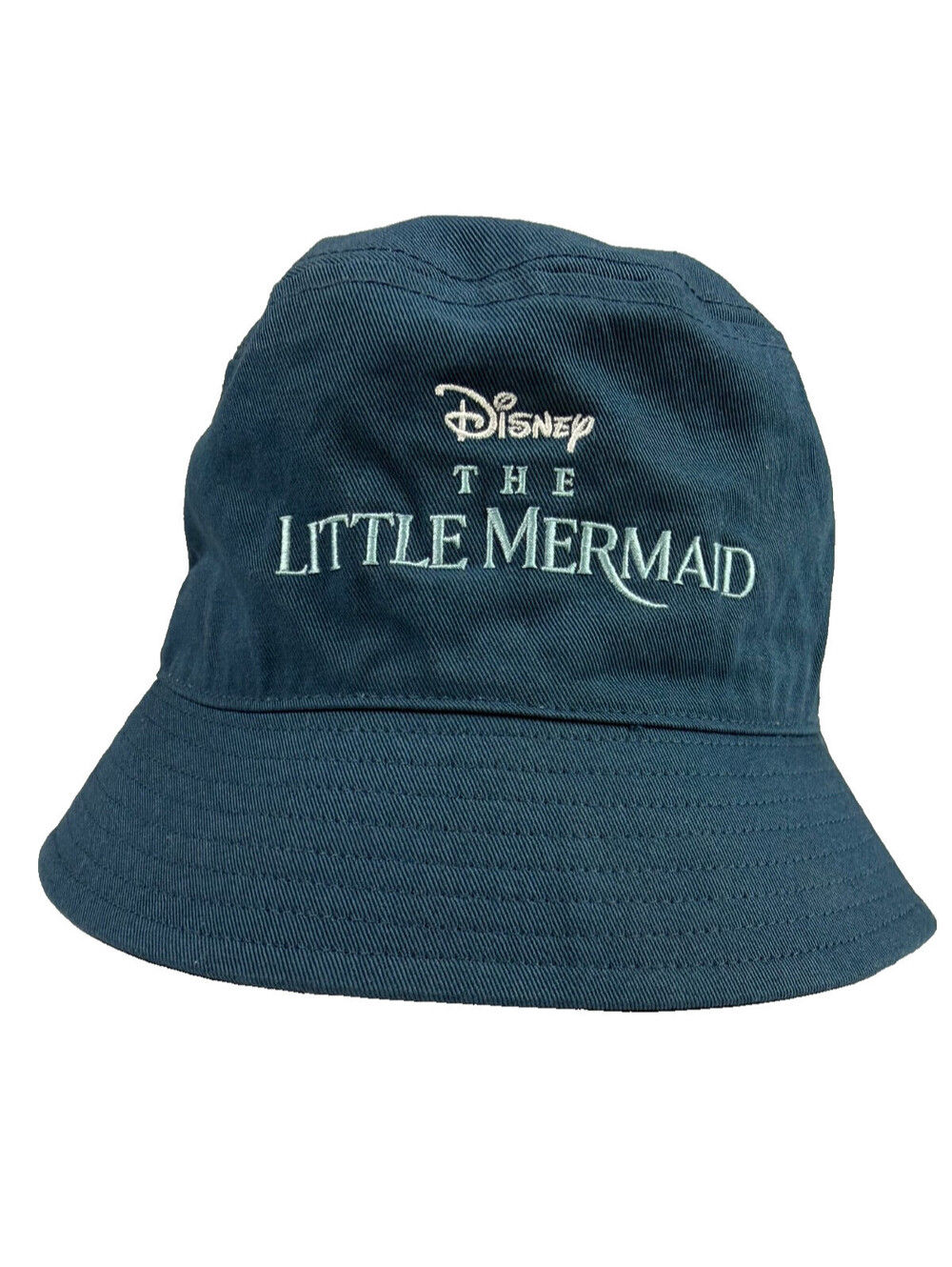 Disney The Little Mermaid Live Action Movie Promo Bucket Hat Blue Cotton Embroid